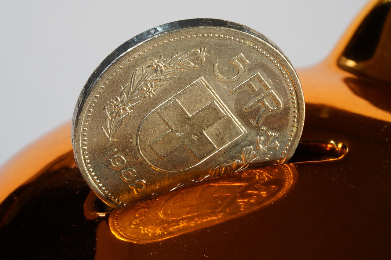 Mince jako symbol úspor a hospodaření s penězi