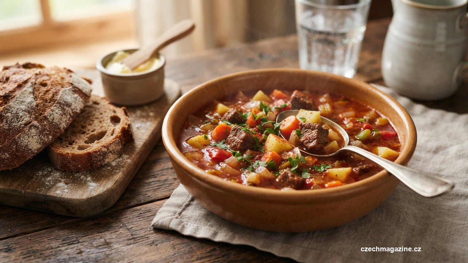 Náhledová fotografie k článku Recept na gulášovou polévku krok za krokem
