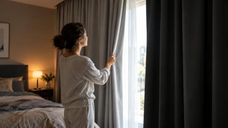 Realistická ilustrační scéna k tématu: IKEA MAJGULL: zatemňující a ztmavující varianta nejsou stejné
